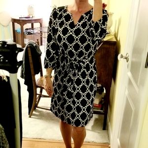 EUC Luxology Black & white geo print Dress